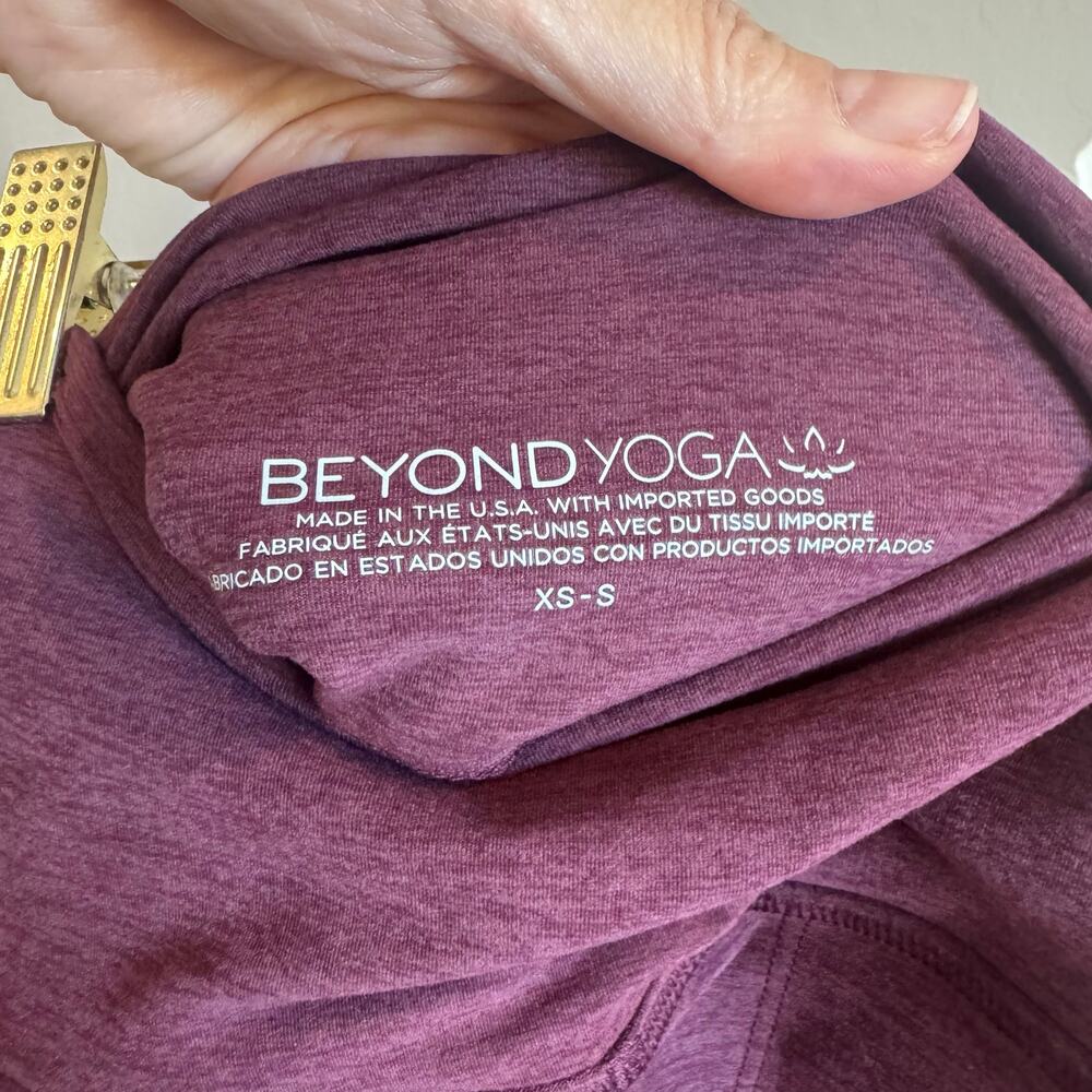 Beyond Yoga Spacedye Practice Pocket Bootcut Pants Burgundy Heather XS/S NWT - Picture 4 of 13